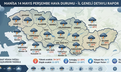 Manisa'da sağanak yağış kapıda: 14 Mayıs Perşembe hava durumu
