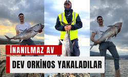 İzmir kıyılarında dev orkinos avı