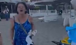 İzmir'de plajda yaşanan sözlü saldırı cep telefonu kamerasına yansıdı