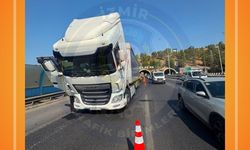 İzmir otoyolu’nda arızalanan çekici trafiği kilitledi