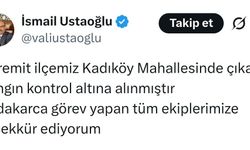 Edremit’te yangın kontrol altına alındı