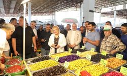 Başkan V. Şen’in ilk durağı pazar yeri oldu