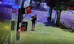 Türk bayrağını ateşe verdi, gözaltına alındı!