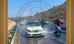 İzmir Otoyolu'nda araç yangını