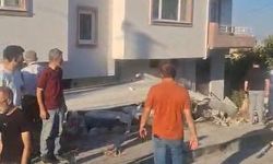 Bursa’da korkutan kaza: Hafriyat kamyonu bahçeye düştü