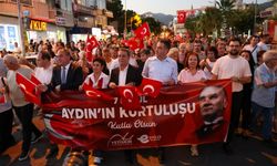 Aydın'ın kurtuluşunda Efeler'de binlerce kişilik yürüyüş