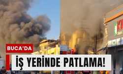 Buca'da boya malzemeleri alev aldı!
