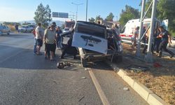 Çine’de otomobil refüjdeki yönlendirme direğine çarptı: 1 yaralı