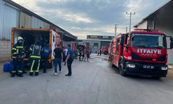 Merkezefendi’de kırpıntı deposunda yangın