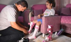 700 gramlık Yağmur’un yürüme mücadelesi!