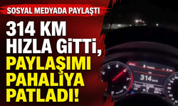 314 kilometre hızla gitti, görüntüleri başına iş açtı!