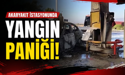 Kınık’ta korkutan kaza! Otomobil alev alev yandı!