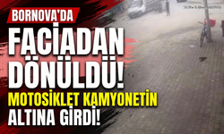 Bornova’da motosiklet kazası: Sürücü şans eseri kurtuldu!
