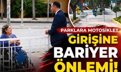 Bornova’da parklara motosiklet girişine bariyer önlemi