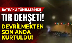 Bayraklı tünelinde facia: Devrilmekten son anda kurtuldu!
