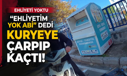 'Ehliyetim yok abi' dedi, kuryeye çarpıp kaçtı!