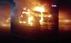 Beylikdüzü’nde 4 tır kundaklandı!