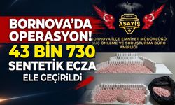 Bornova’da 43 bin 730 sentetik ecza ele geçirildi