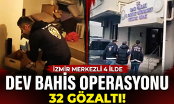 İzmir’den 4 ile uzanan bahis operasyonu: 32 gözaltı!