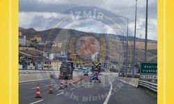 İzmir istikametinde Asarlık Viyadüğü’nde asfalt çalışması