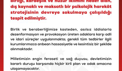 DMM’den psikolojik harekat uyarısı