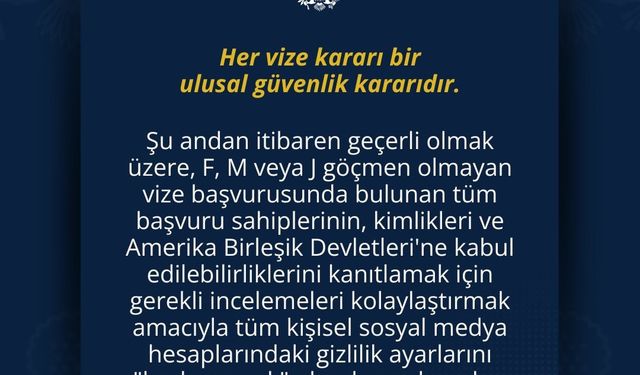 Vize almak isteyenler dikkat:  Bu hesapları açmazsanız reddedilebilirsiniz!