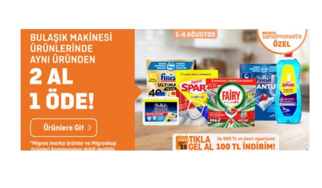 Migros sınırları zorluyor: 2 al 1 öde fırsatıyla deterjan stoku yapma zamanı!