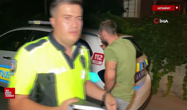 Alkollü sürücü polis kontrolüne böyle yakalandı