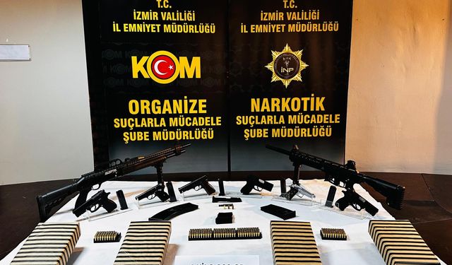 İzmir’de uyuşturucu ve silah operasyonu
