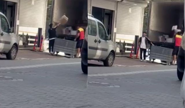 İstanbul’da kargo skandalı: Paketler fırlatılarak araca yüklendi