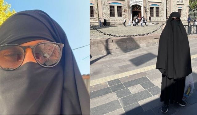 Ankara’da şaşırtan olay: Çarşaflı erkek gözaltına alındı
