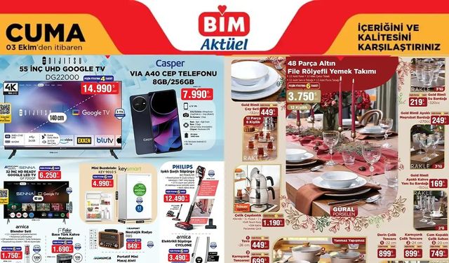 Nostaljik radyo, mini buzdolabı, ışıklı şarjlı süpürge! BİM Aktüel 3 Ekim 2025 Kataloğu