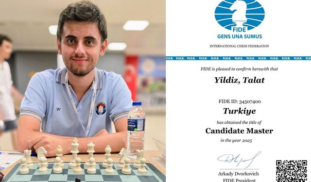 Çeşme’den dünya satrancına: Talat Yıldız CM unvanı aldı
