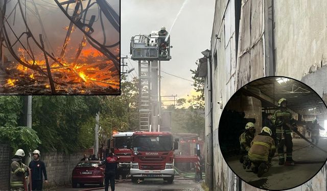 İzmir İtfaiyesi Bornova’daki depo yangınını kontrol altına aldı