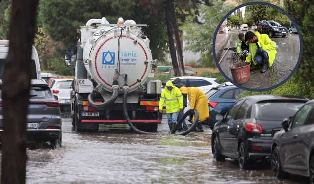 İzmir'de sağanak yağışa karşı İZSU teyakkuza geçti