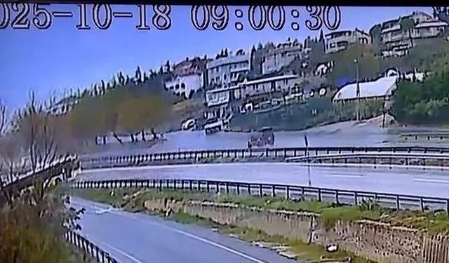 D-100’de paniğe neden olan anlar: Otobüs kontrolden çıktı