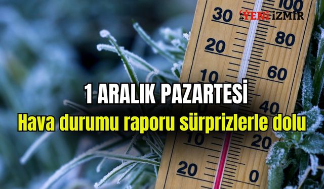 İzmir’de 1 Aralık’ta dikkat! Hava durumu raporu sürprizlerle dolu