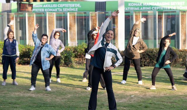 Konak’ta açık havada spor coşkusu sürüyor