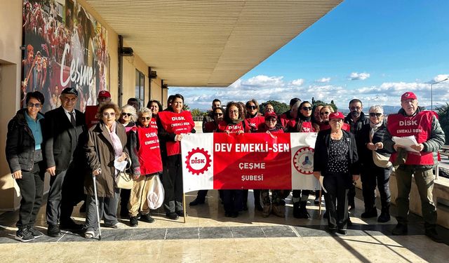 Çeşme’de emeklilerden asgari ücret isyanı!