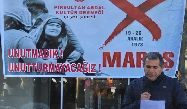 PSAKD Çeşme Şubesi, Maraş Katliamı’nda ölen canları andı