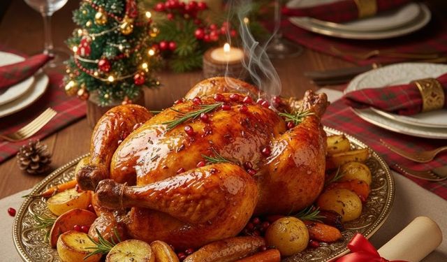 Yılbaşı için özel tarif: Tepside nar gibi kızarmış ballı yeni yıl tavuğu