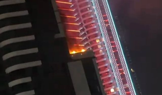 Konak’ta lüks binada yangın paniği yaşandı!