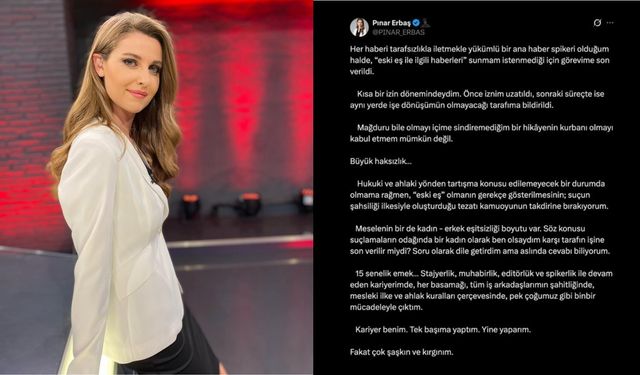 Mehmet Akif Ersoy'un eski eşi Pınar Erbaş'ın işine son verildi