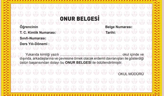 Karneler alındı, tatil başladı: Onur belgesi puanla mı alınıyor, kimlere veriliyor?