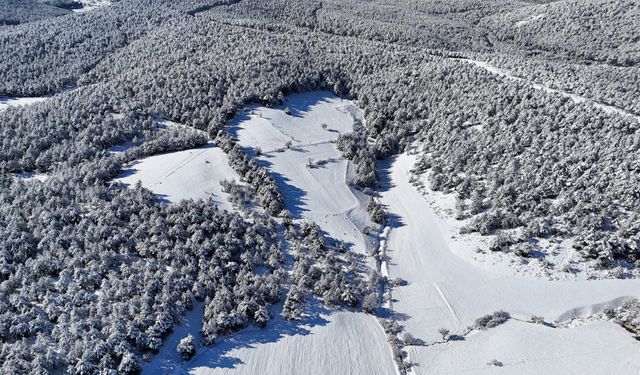 Uşak’ta kış masalı başladı