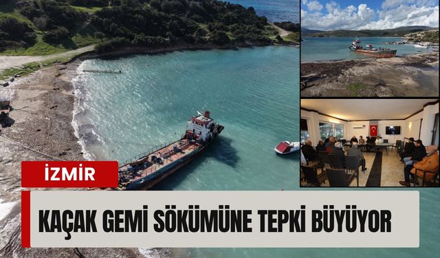 Demircili Koyu’nda kaçak gemi sökümüne tepki büyüyor