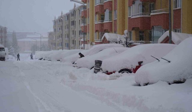 Kar yağışı Erzurum'u felç etti, okullar tatil, kar kalınlığı 50 santimetreyi geçti, bin 167 köy yolu ulaşıma kapalı