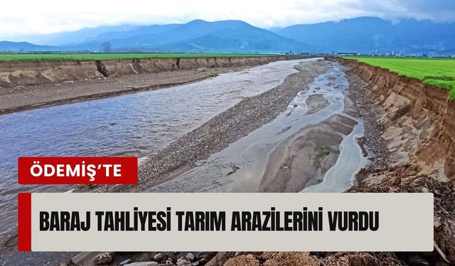 Ödemiş’te baraj tahliyesi tarım arazilerini vurdu
