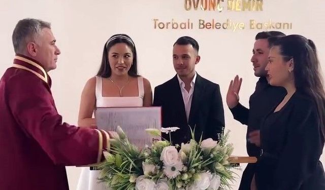 Torbalı’da nikah sırasında yapılan şaka davetlileri endişelendirdi