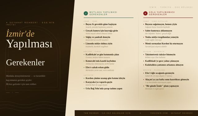 İzmir'de Mutlaka Yapılması ve Asla Yapılmaması Gerekenler: İlk Kez Gelenler İçin Tam Rehber